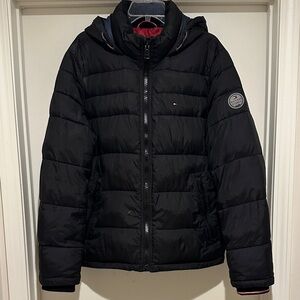 Men's Black Tommy Hilfiger Puffer Jacket